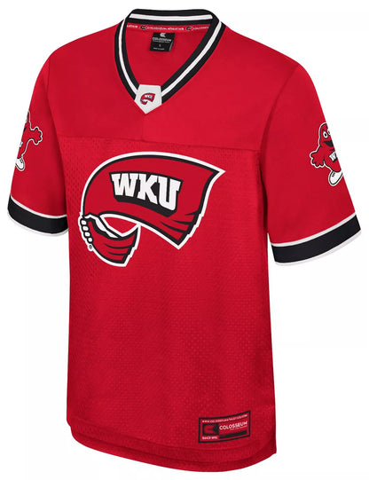 Colosseum Men's Western Kentucky Hilltoppers Red Hits Football Jersey