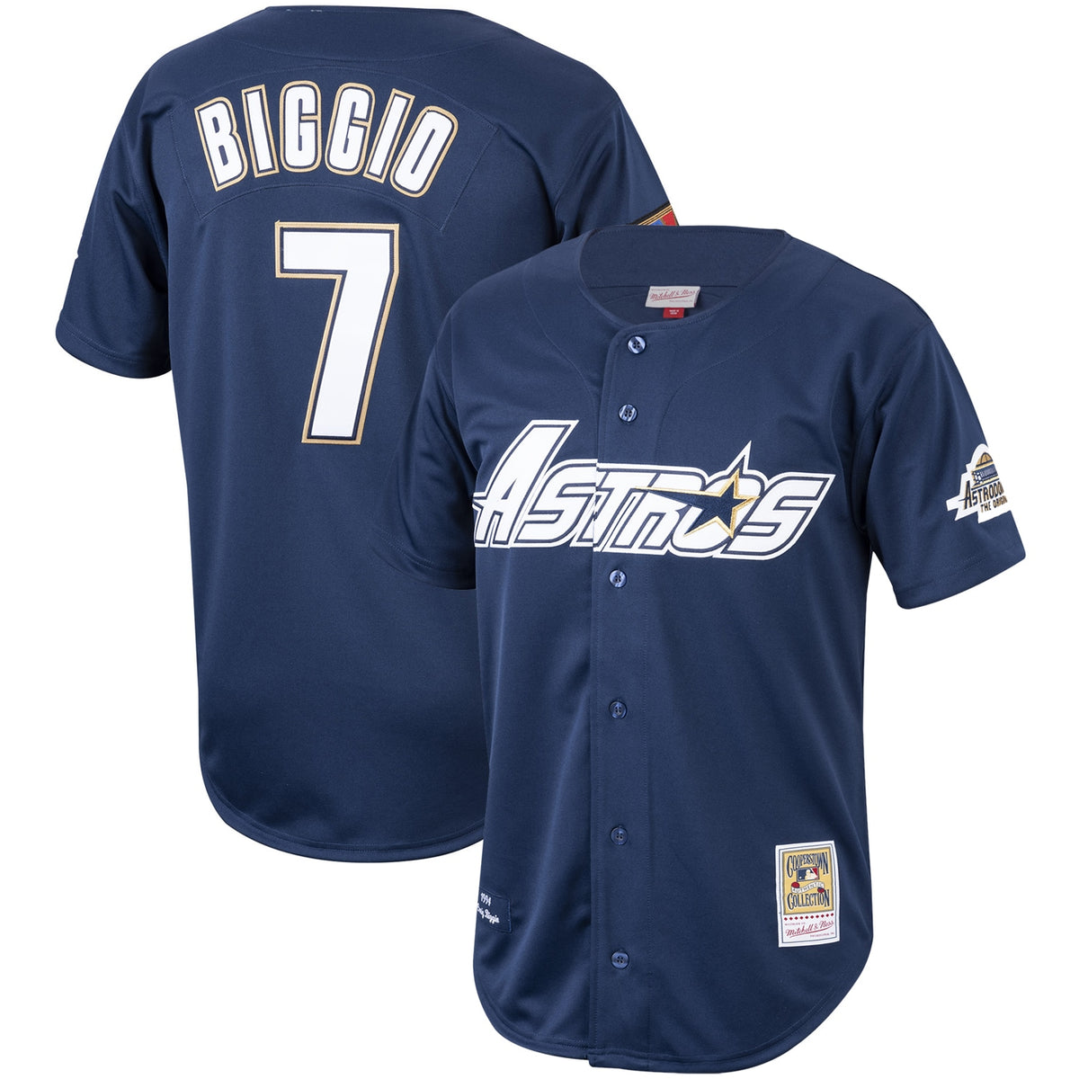 Craig Biggio Houston Astros Mitchell Ness Cooperstown Collection 1994 Authentic Jersey Navy