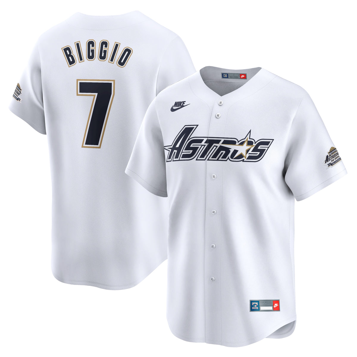 Craig Biggio Houston Astros Nike Throwback Cooperstown Collection Limited Jersey White