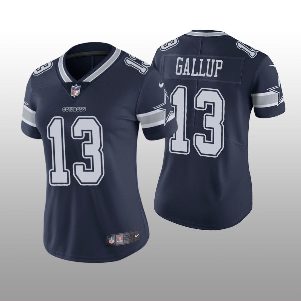 Dallas Cowboys #13 Navy Michael Gallup Game Jersey Women