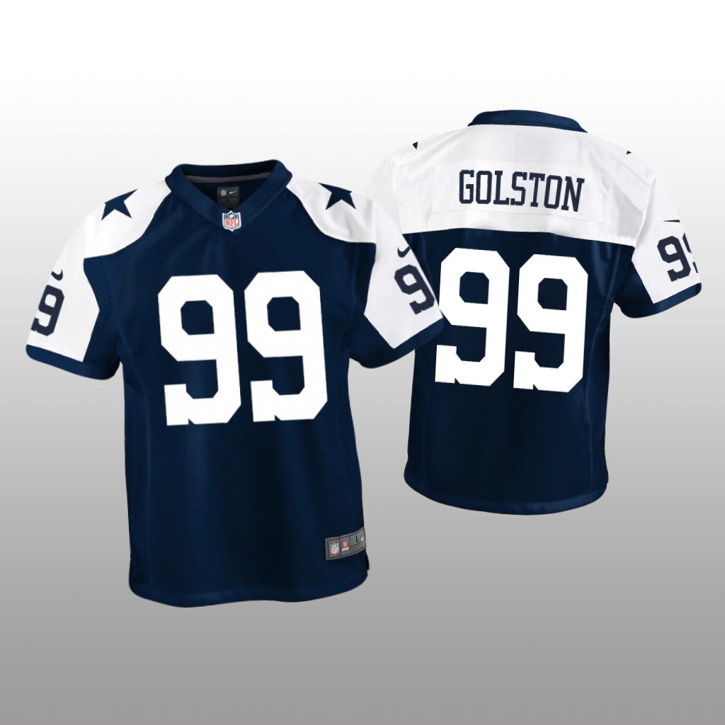Dallas Cowboys Chauncey Golston Navy Jersey Alternate Game Youth