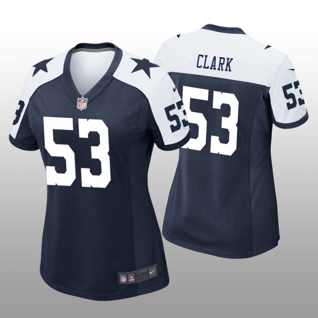 Dallas Cowboys Damone Clark Navy Jersey Alternate Game Women's