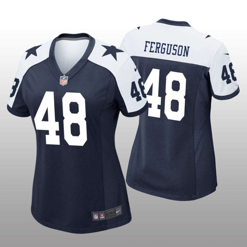 Dallas Cowboys Jake Ferguson Navy Jersey Alternate Game Women's