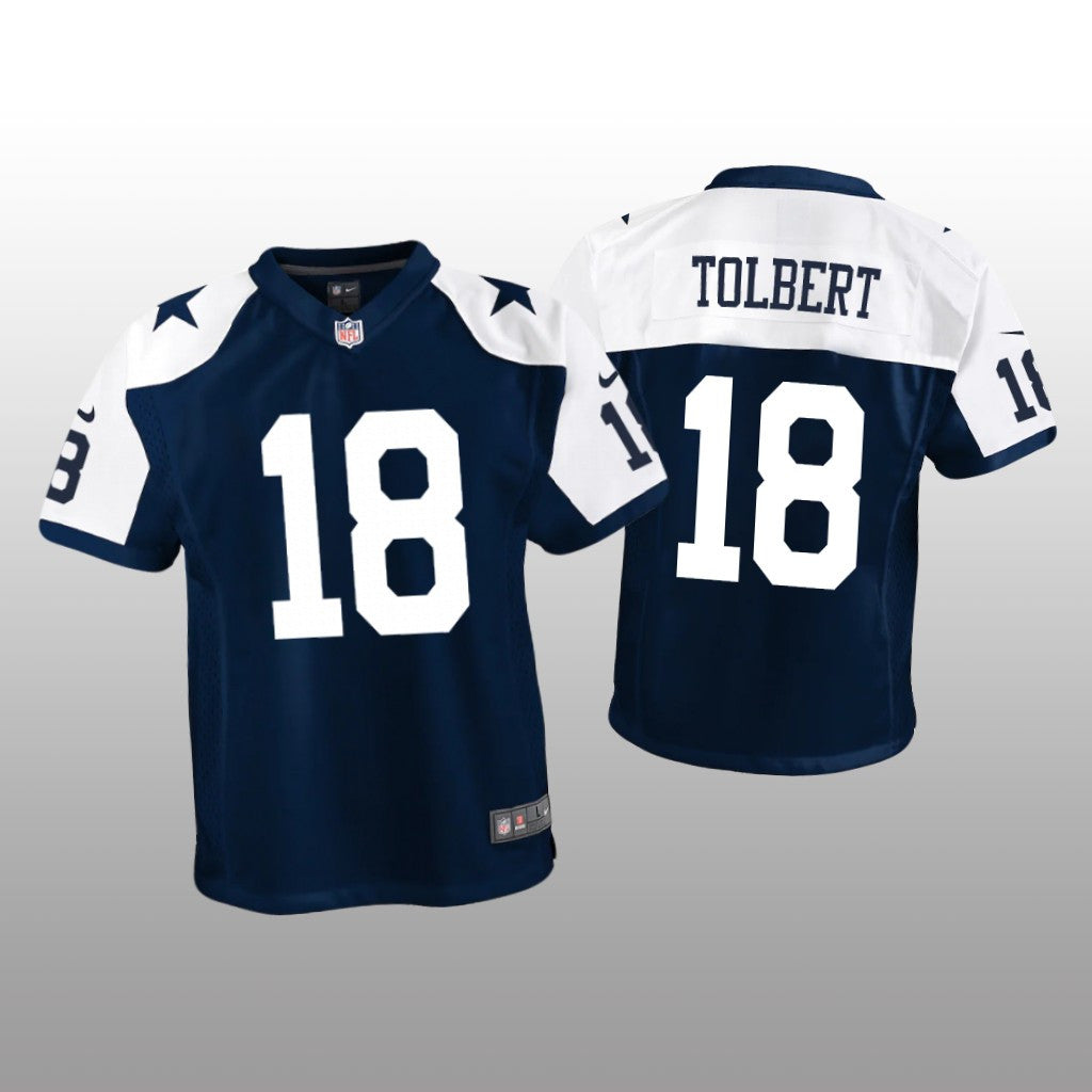 Dallas Cowboys Jalen Tolbert Navy Jersey Alternate Game Youth