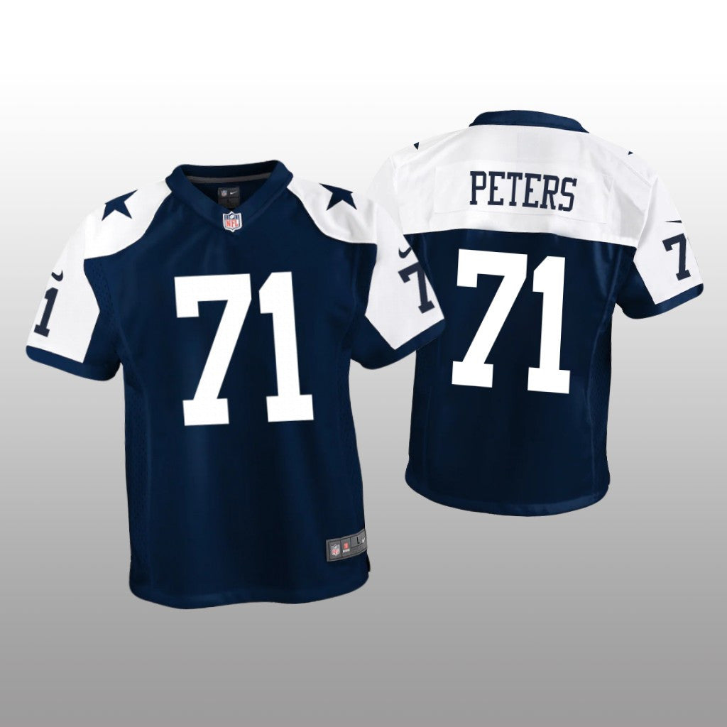 Dallas Cowboys Jason Peters Navy Jersey Alternate Game Youth
