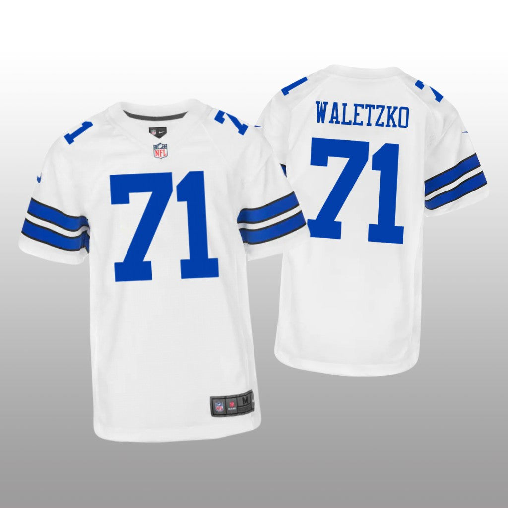Dallas Cowboys Matt Waletzko White Jersey Game Youth