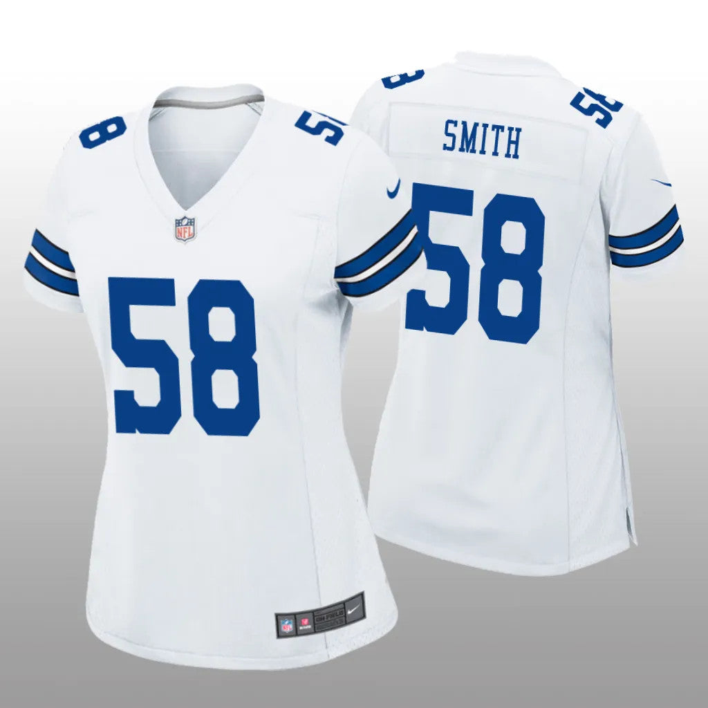 Dallas Cowboys Mazi Smith White Jersey Game Women's