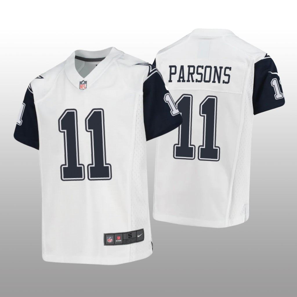 Dallas Cowboys Micah Parsons White Jersey Game Youth