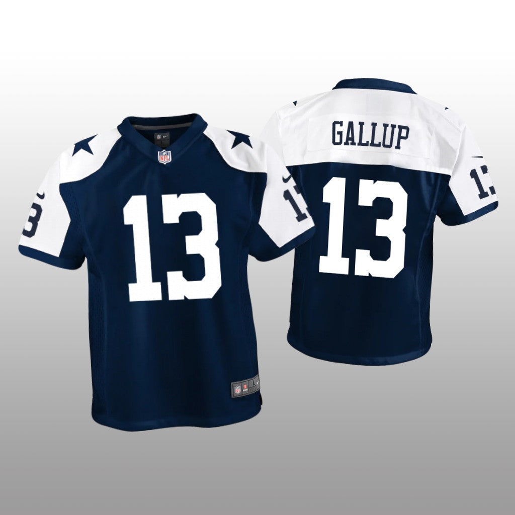 Dallas Cowboys Michael Gallup Navy Jersey Game Youth