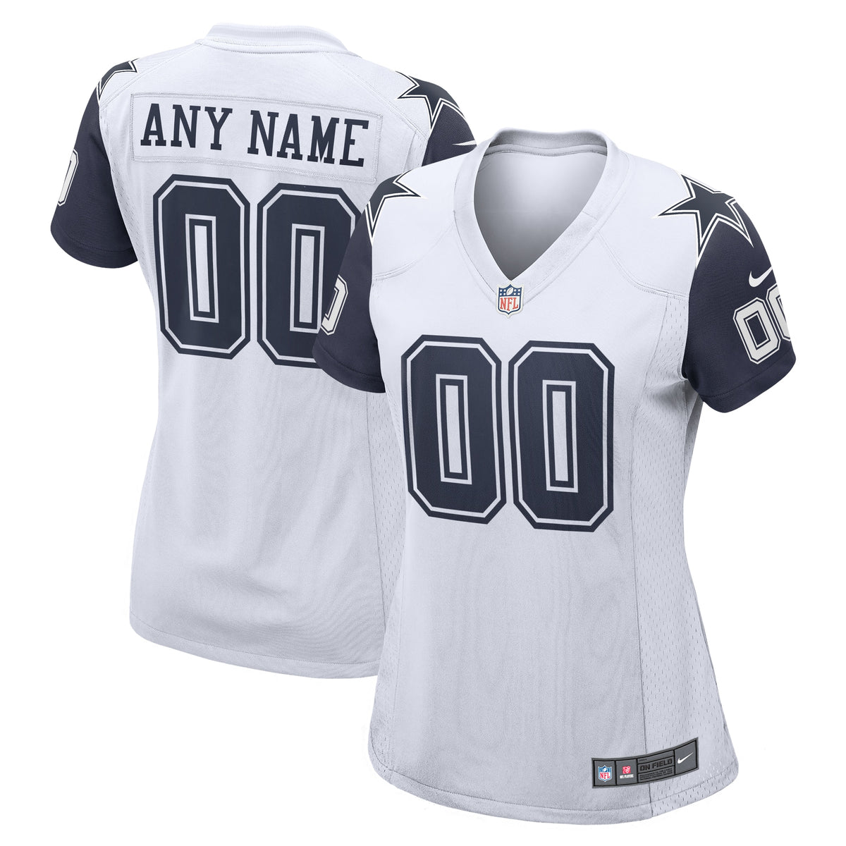 Dallas Cowboys Nike Women's Alternate Custom Game Jersey White
