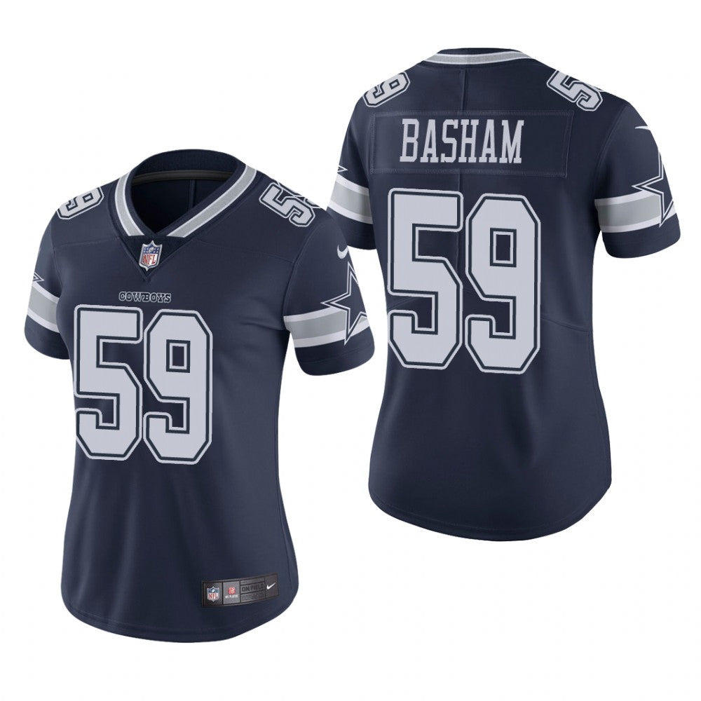 Dallas Cowboys Tarell Basham Navy Jersey Vapor Limited Women's