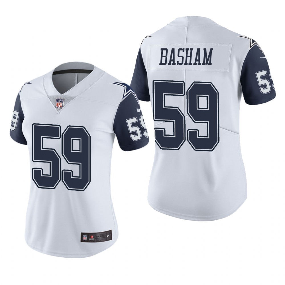 Dallas Cowboys Tarell Basham White Jersey Color Rush Limited Women's