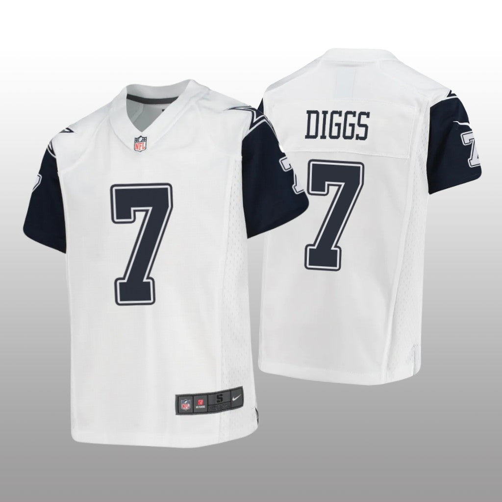 Dallas Cowboys Trevon Diggs White Jersey Alternate Game Youth