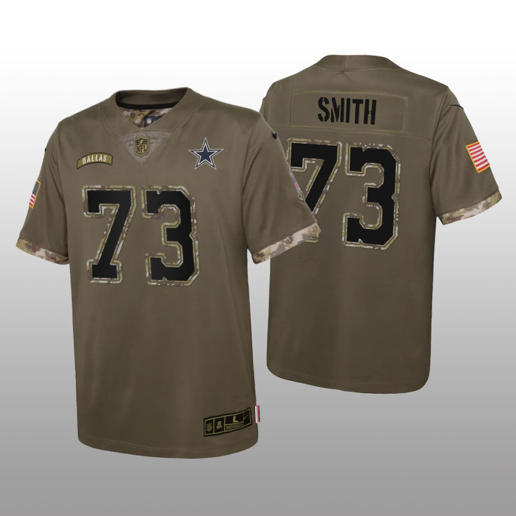 Dallas Cowboys Tyler Smith Olive Limited Jersey Salute To Service Youth