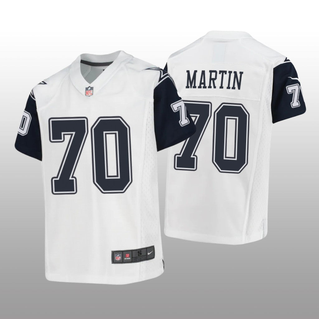 Dallas Cowboys Zack Martin White Jersey Alternate Game Youth