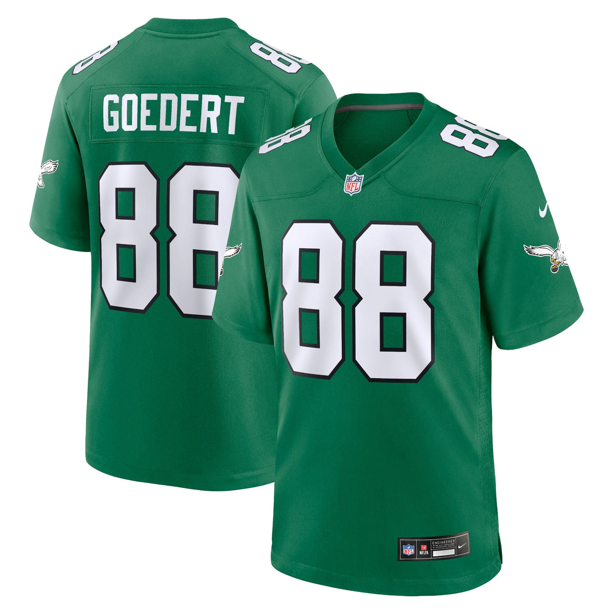 Dallas Goedert Philadelphia Eagles Nike Alternate Game Player Jersey Kelly Green