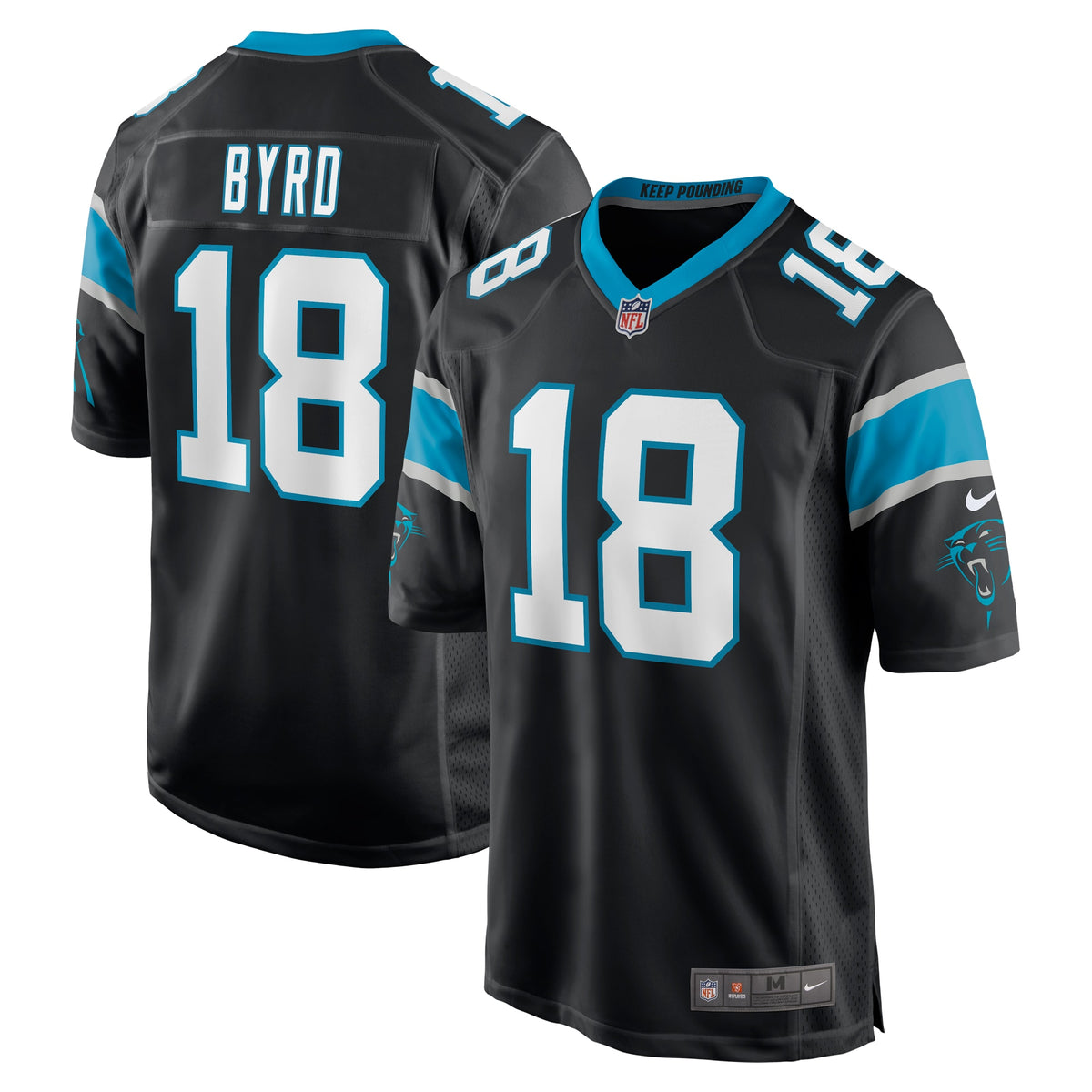 Damiere Byrd Carolina Panthers Nike Game Player Jersey Black