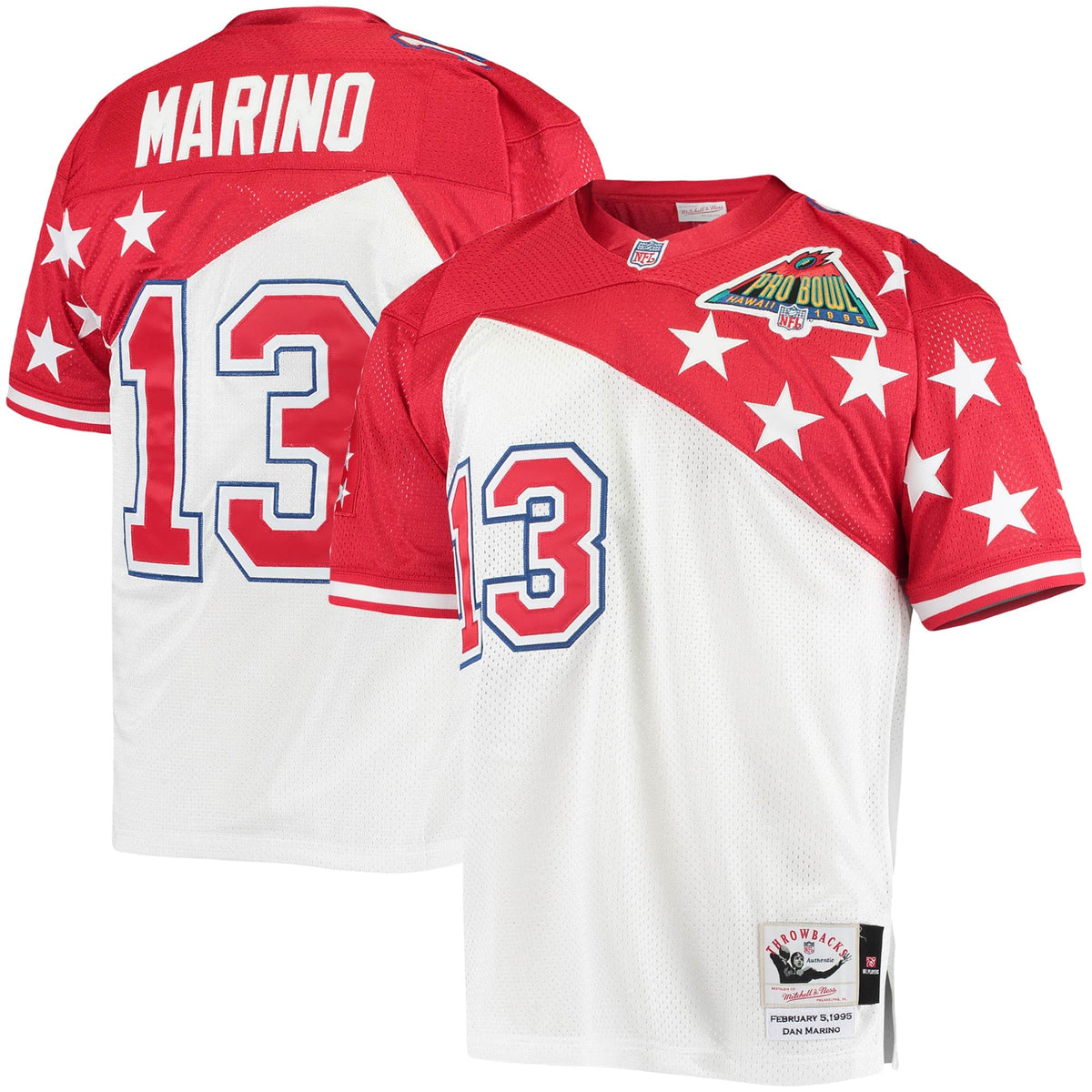 Dan Marino AFC Mitchell Ness 1994 Pro Bowl Authentic Jersey White-Red