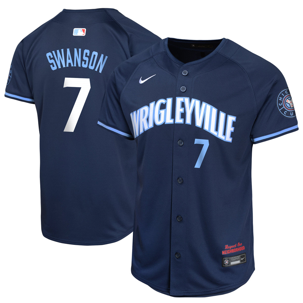 Dansby Swanson Chicago Cubs Nike Youth City Connect Limited Player Jersey Navy