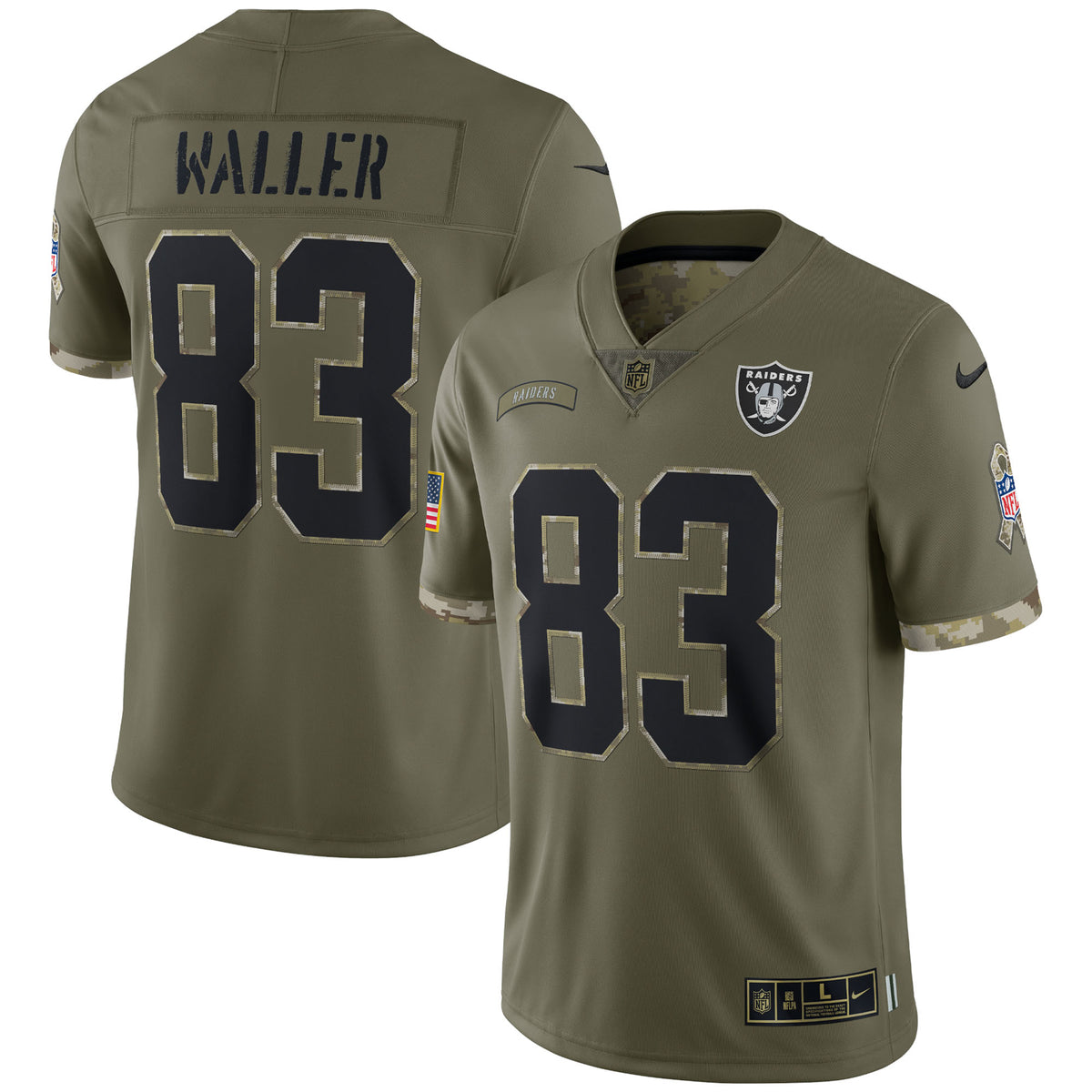 Darren Waller Las Vegas Raiders Nike 2022 Salute To Service Limited Jersey Olive