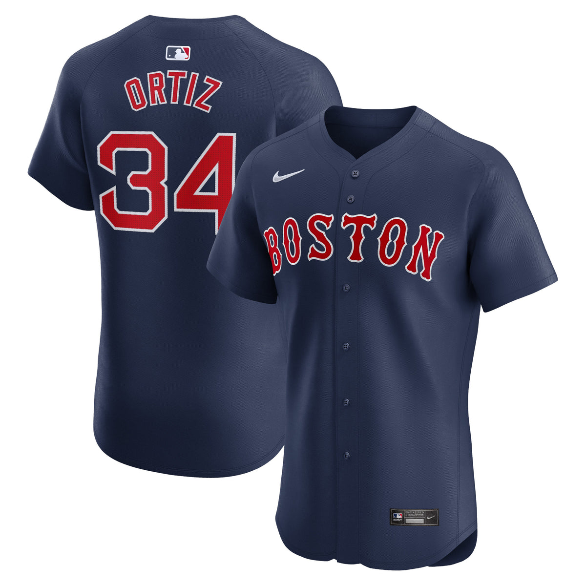 David Ortiz Boston Red Sox Nike Alternate Elite Player Jersey Navy