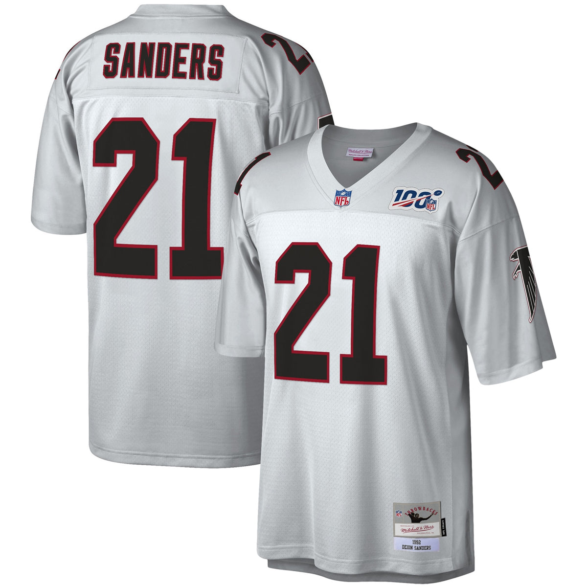 Deion Sanders Atlanta Falcons Mitchell Ness NFL 100 Retired Player Legacy Jersey Platinum