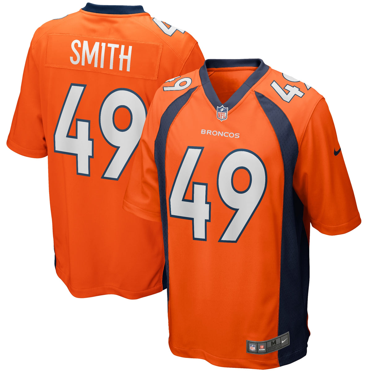 Dennis Smith Denver Broncos Nike Game Retired Player Jersey Orange