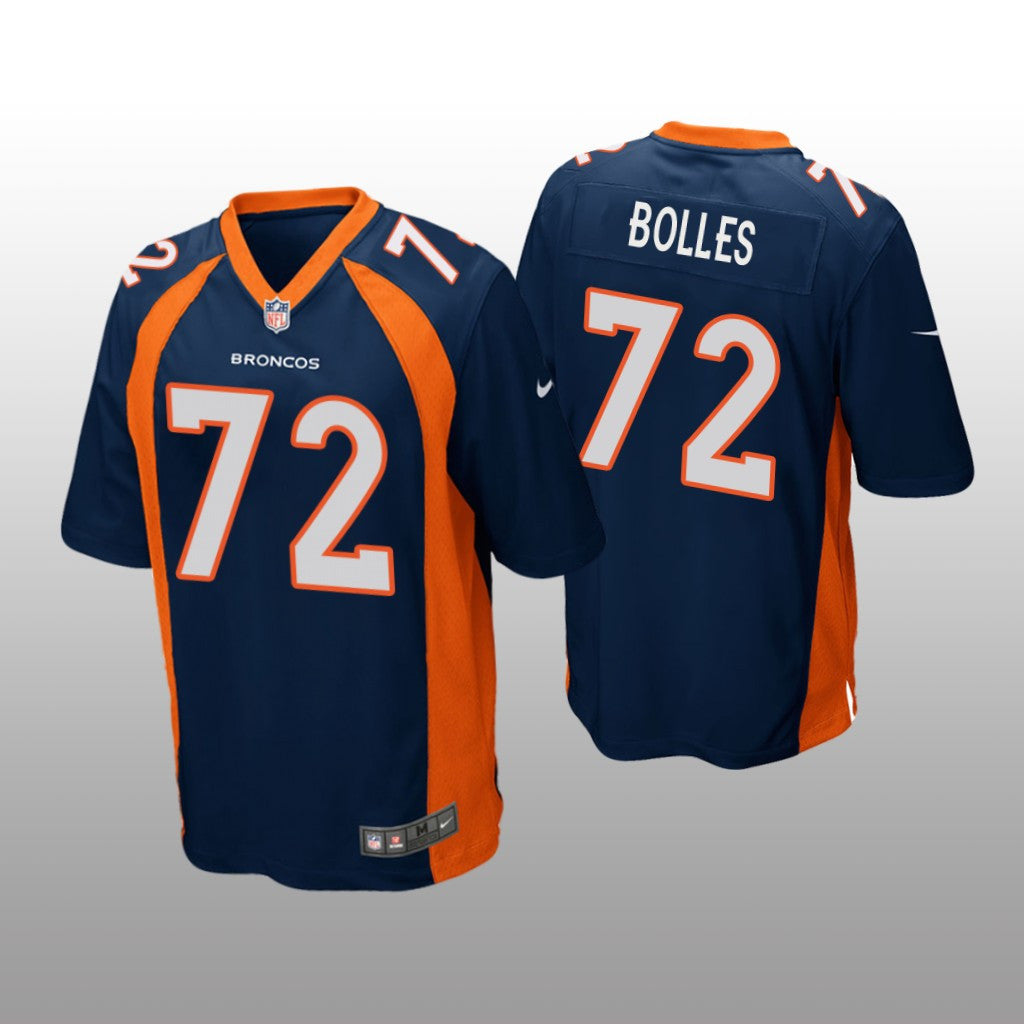 Denver Broncos #72 Navy Garett Bolles Pro Line Jersey Youth