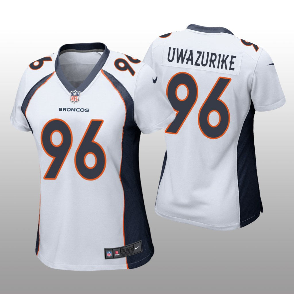 Denver Broncos Eyioma Uwazurike White Jersey Game Women's