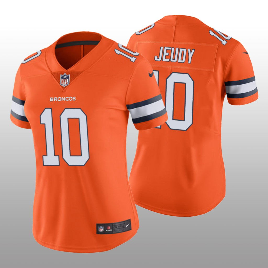 Denver Broncos Jerry Jeudy Orange Jersey Color Rush Limited Women's