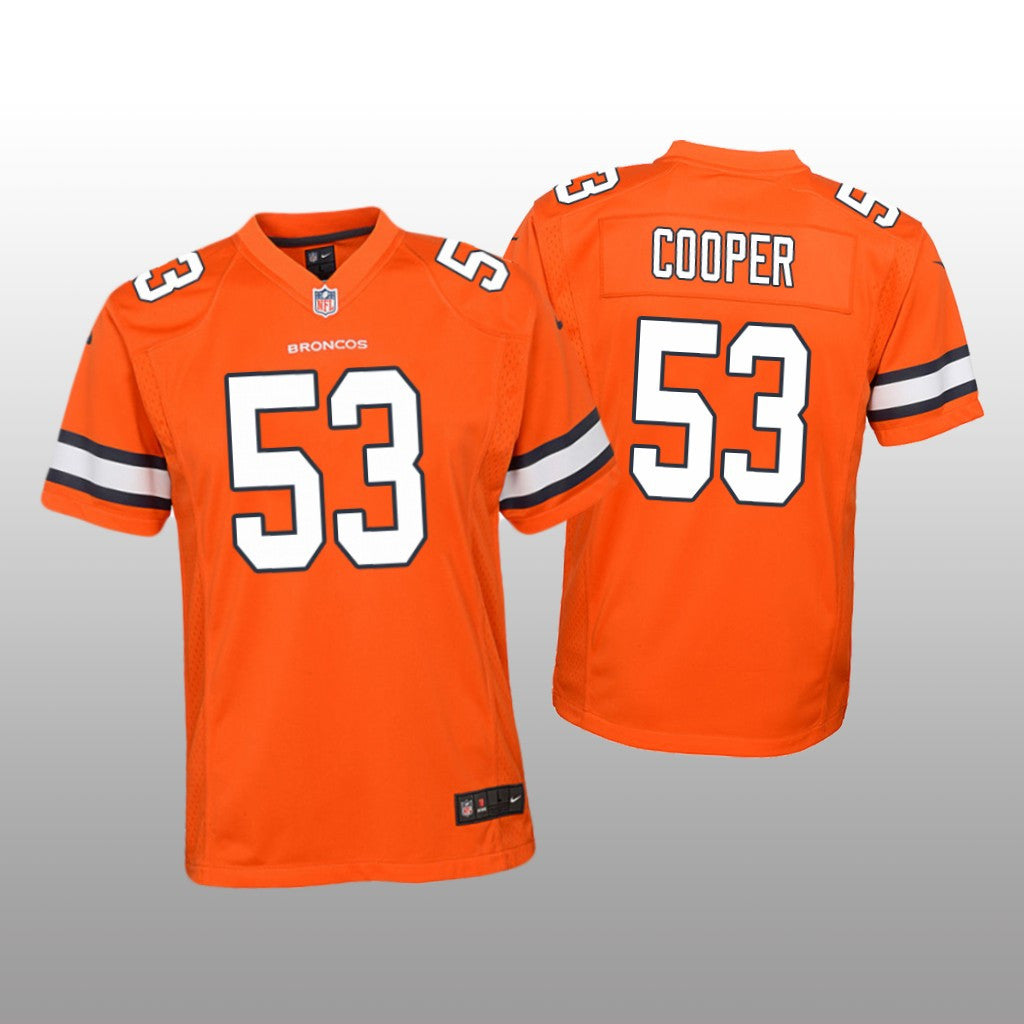 Denver Broncos Jonathon Cooper Orange Jersey Color Rush Game Youth