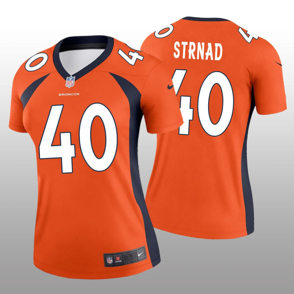 Denver Broncos Justin Strnad Orange Jersey Legend Women's