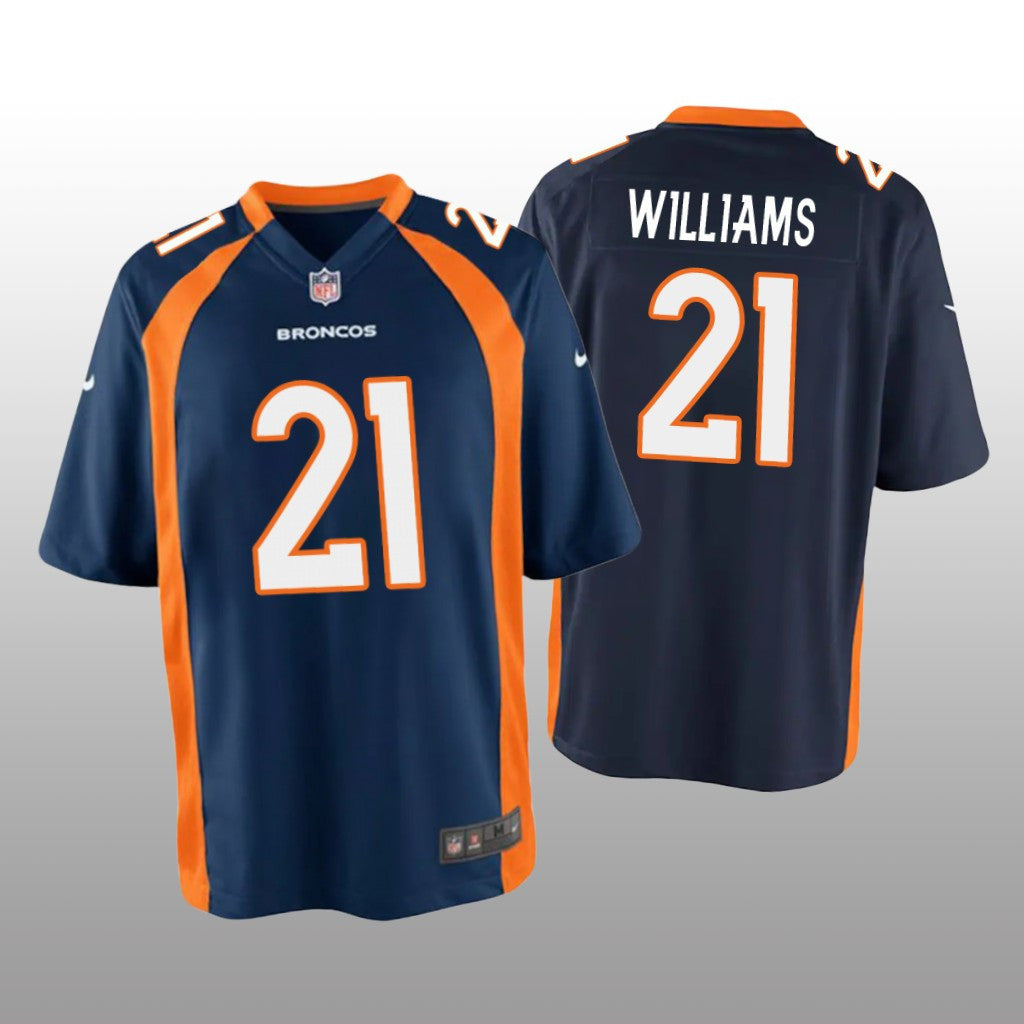 Denver Broncos K&'Waun Williams Navy Jersey Game Youth