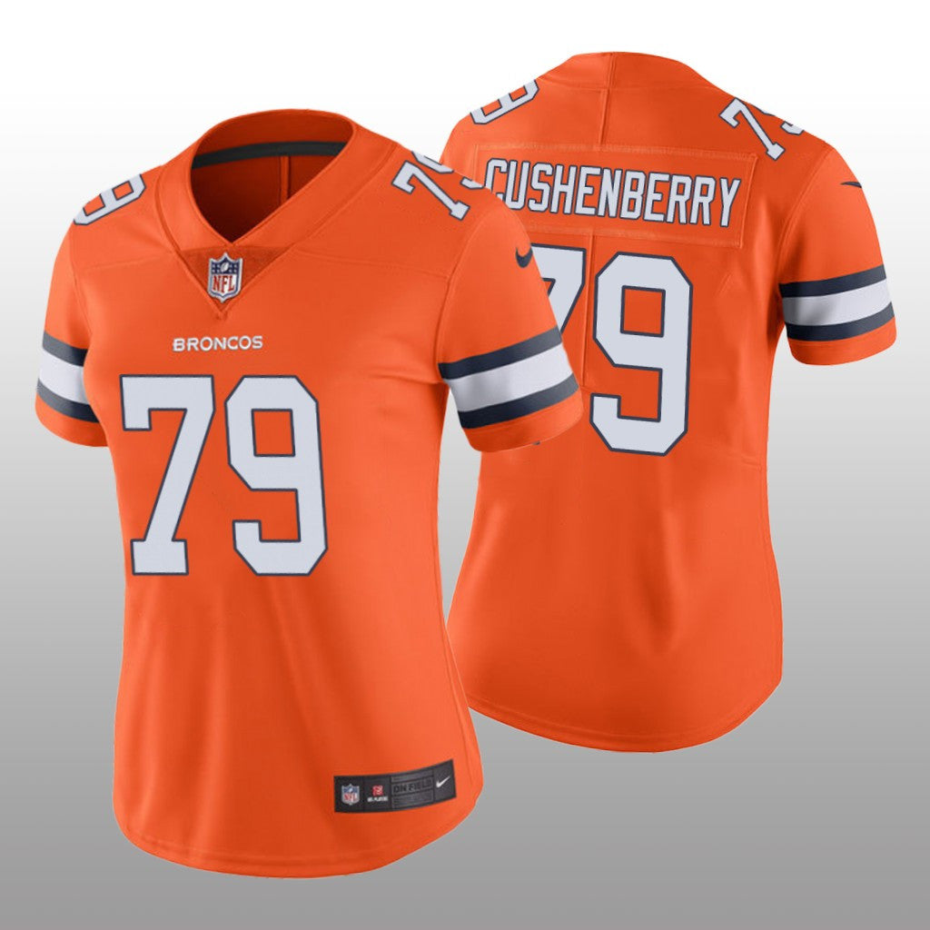 Denver Broncos Lloyd Cushenberry Orange Jersey Color Rush Limited Women's