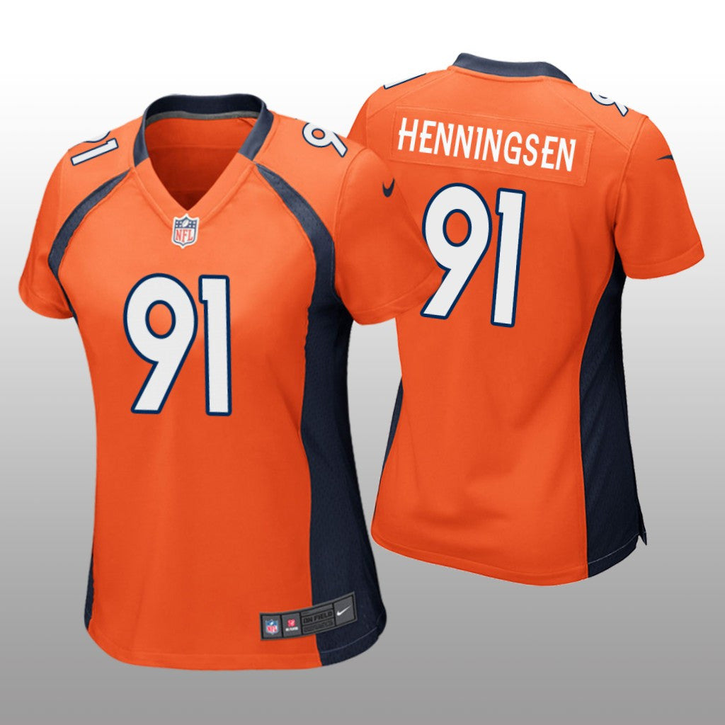 Denver Broncos Matt Henningsen Orange Jersey Game Women's