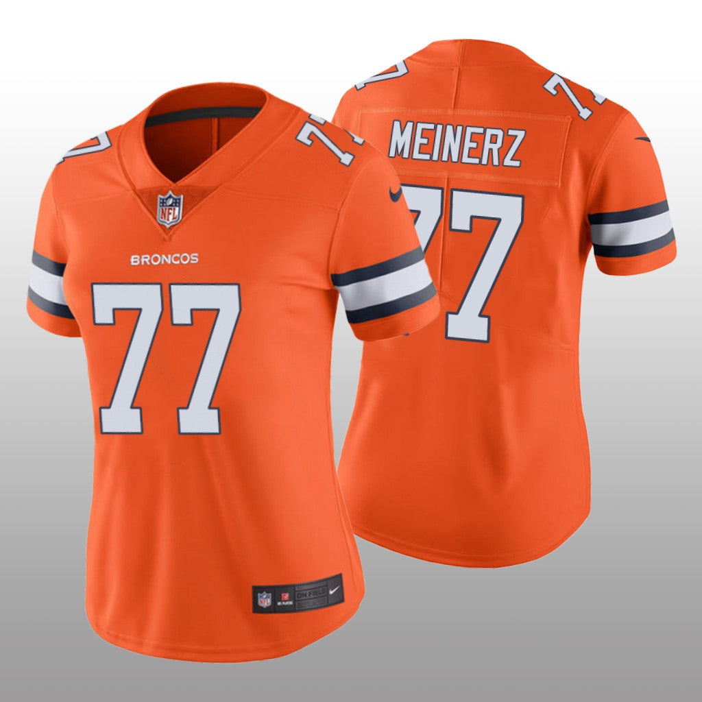 Denver Broncos Quinn Meinerz Orange Jersey Color Rush Limited Women's