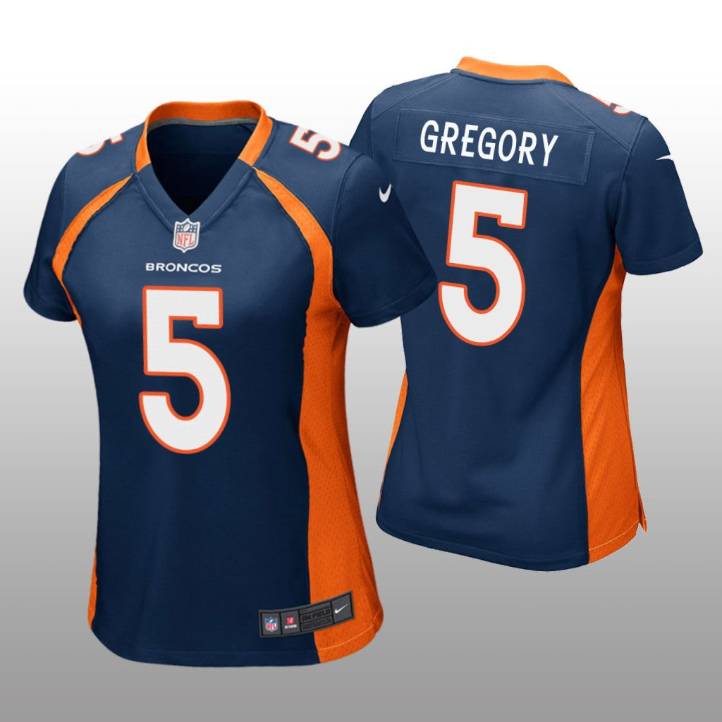 Denver Broncos Randy Gregory Navy Jersey Game Women's
