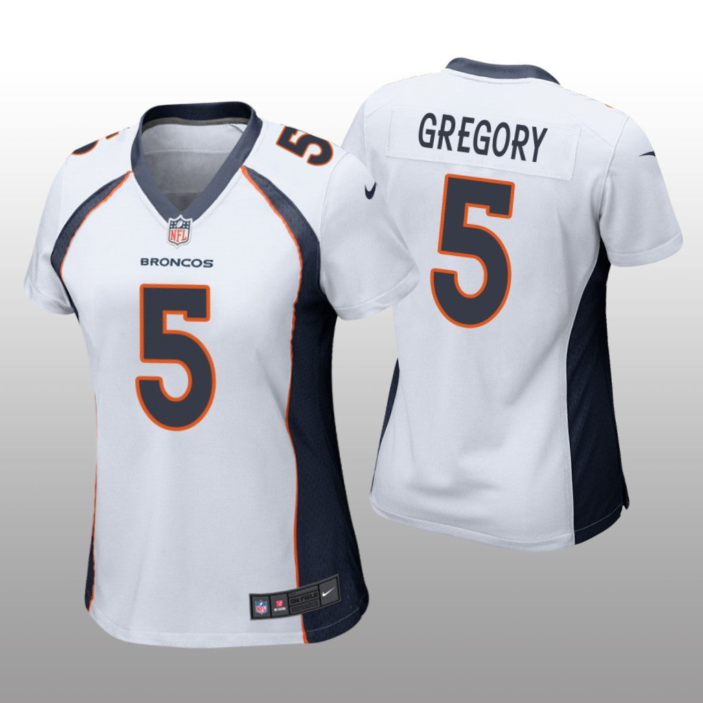Denver Broncos Randy Gregory White Jersey Game Women's