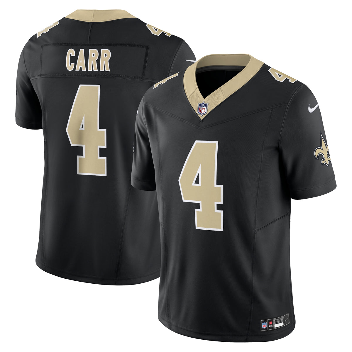 Derek Carr New Orleans Saints Nike Vapor F.U.S.E. Limited Jersey Black