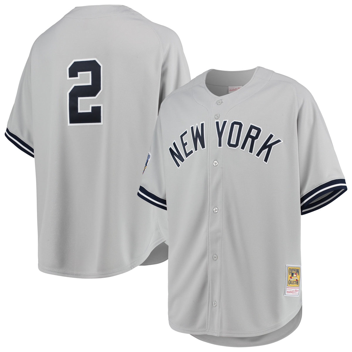 Derek Jeter New York Yankees Mitchell Ness 1998 Cooperstown Collection Road Authentic Jersey Gray
