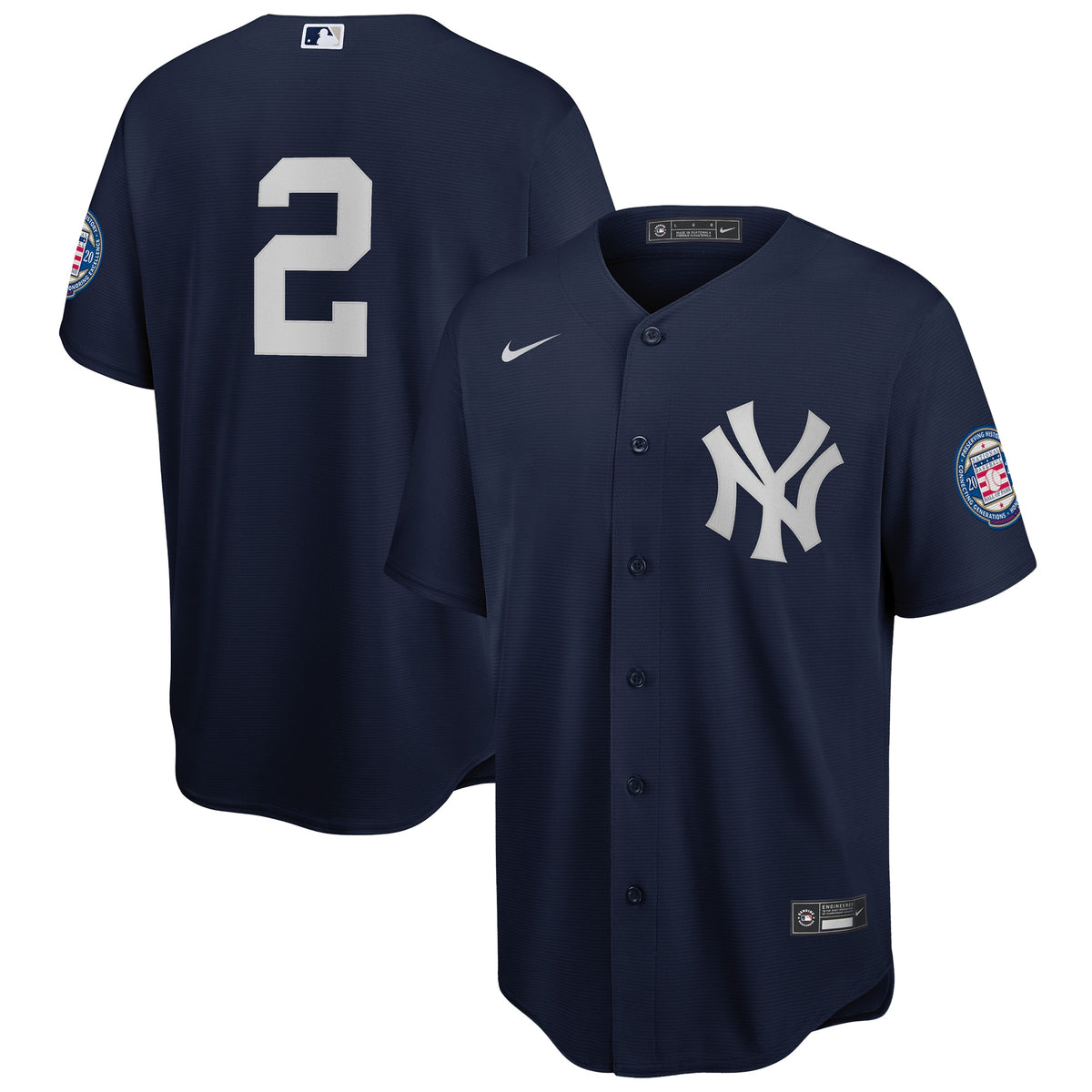 Derek Jeter New York Yankees Nike 2020 Hall of Fame Induction Alternate Replica Player Jersey Navy