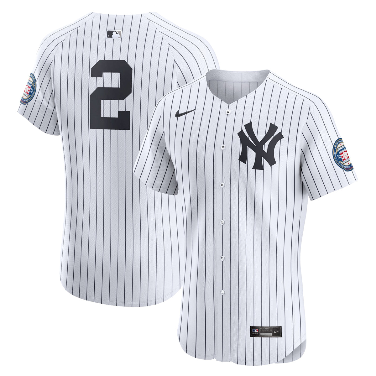 Derek Jeter New York Yankees Nike Home Elite Jersey White