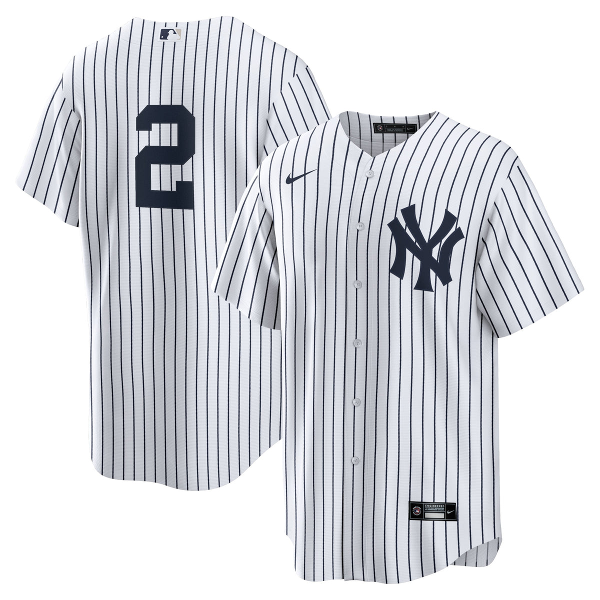Derek Jeter New York Yankees Nike Replica Jersey White/Navy