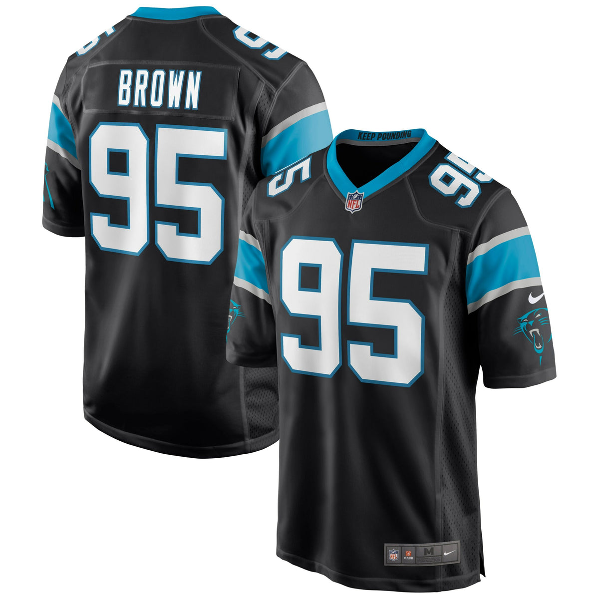 Derrick Brown Carolina Panthers Nike Player Game Jersey Black