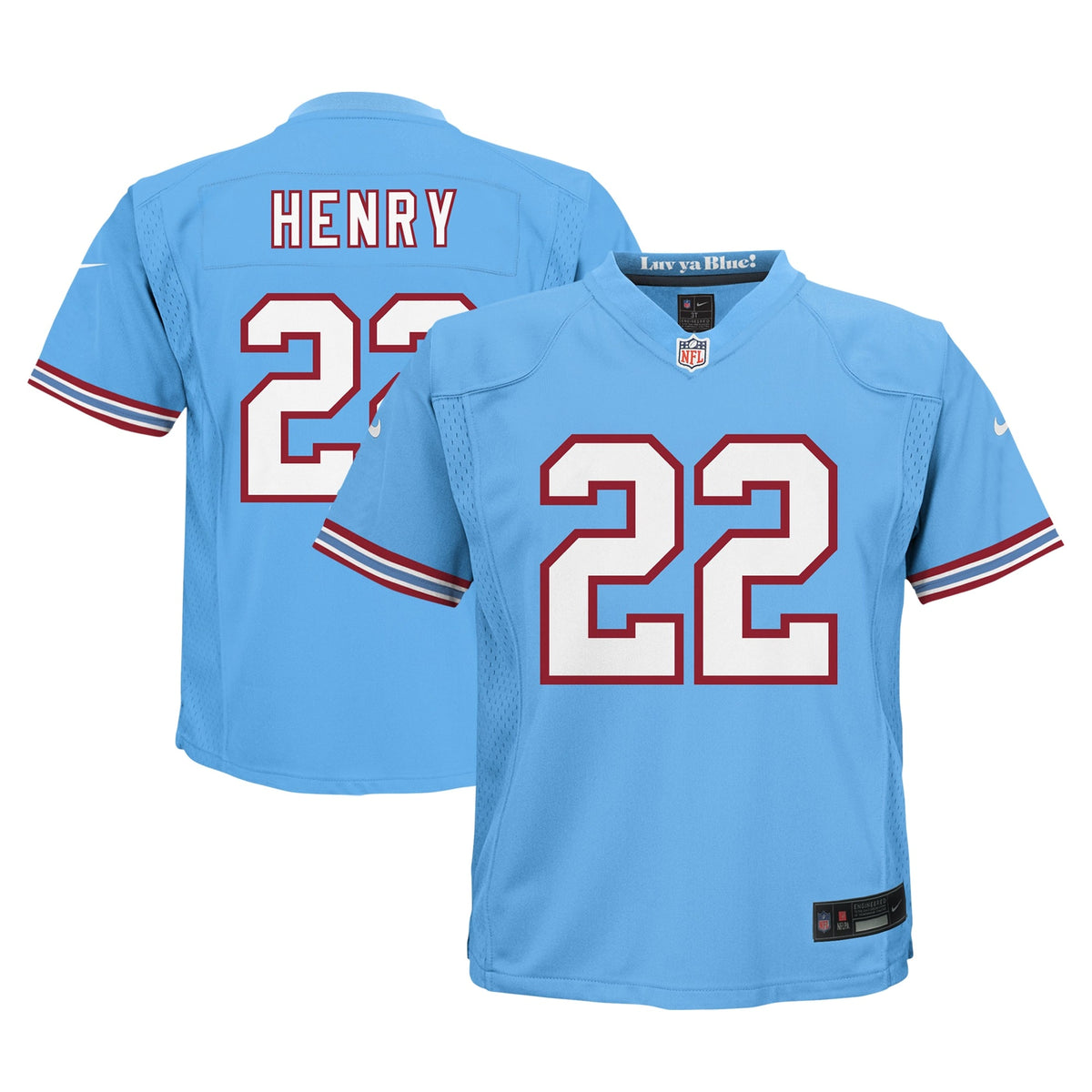 Derrick Henry Tennessee Titans Nike Preschool Oilers Throwback Alternate Game Jersey Light Blue