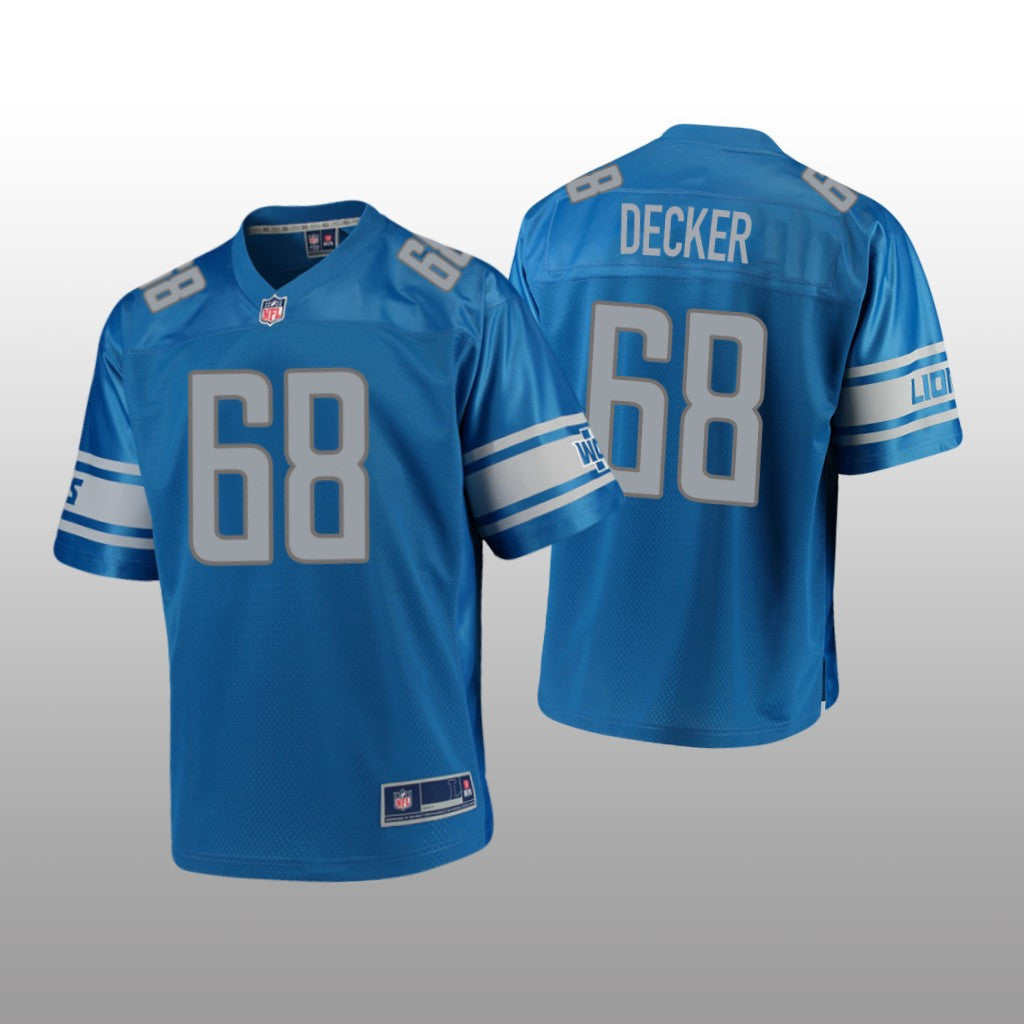 Detroit Lions #68 Blue Taylor Decker Pro Line Jersey Youth