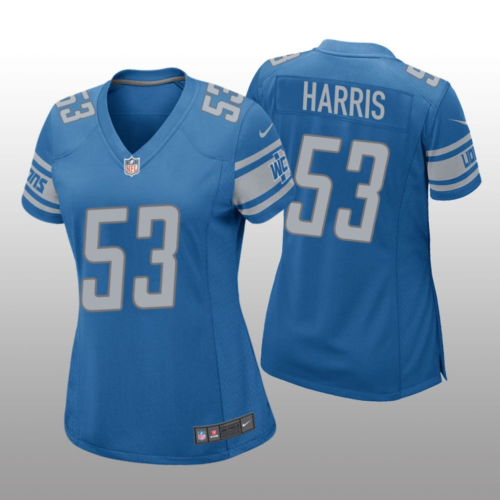 Detroit Lions Charles Harris Blue Jersey Game Women's