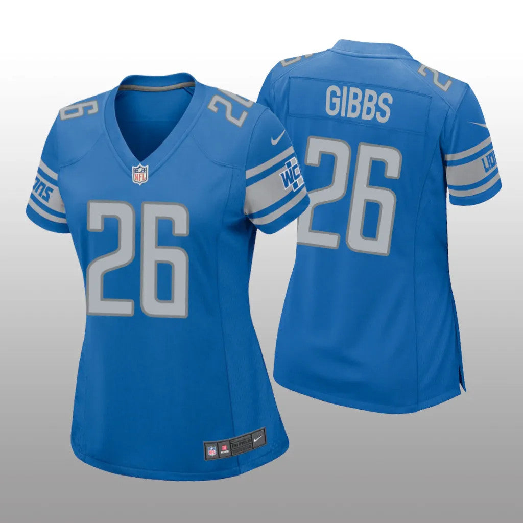Detroit Lions Jahmyr Gibbs Blue Jersey Game Women's