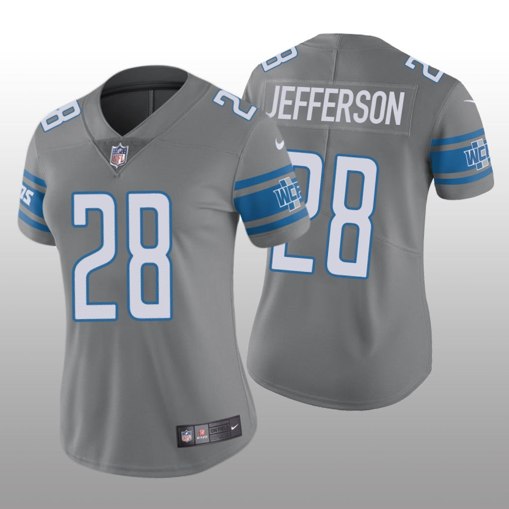 Detroit Lions Jermar Jefferson Steel Jersey Color Rush Limited Women's