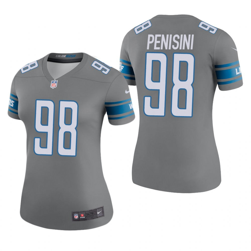 Detroit Lions John Penisini Steel Jersey Color Rush Legend Women's